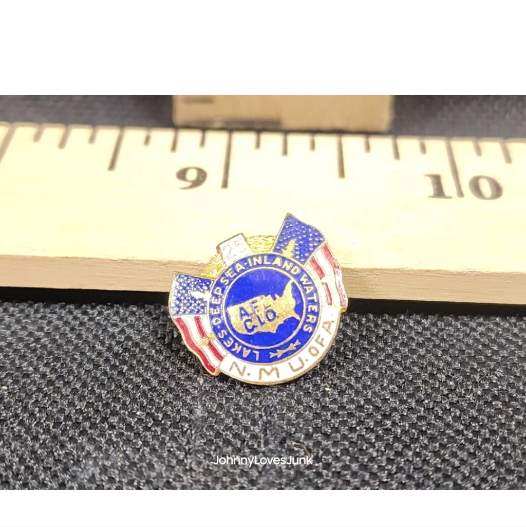 Merchant Marines National Maritime Union Nmu 25 Year Service Member Award Pin